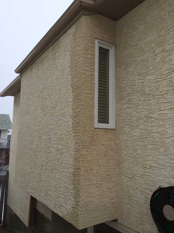 Stucco and EFIS systems can be damaged by high-pressure during cleaning.